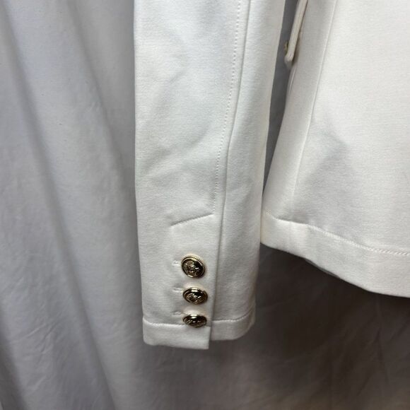 Joie Darryl White Blazer Jacket Womens Stylish Designer Gold Detail Collared - Picture 6 of 9